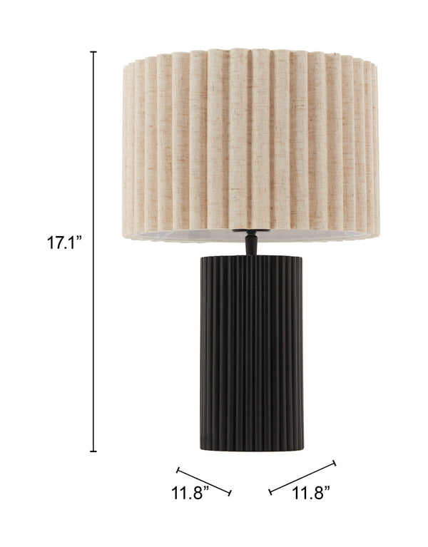 Zuo Modern Aurora Table Lamp In Beige & Black - Modern Design, High-quality Pvc & Steel For Chic Spaces Beige Pvc,Steel 56182-zuo-modern