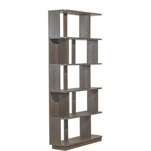 English Elm 31.5" Tall 5-tier Mdf Bookcase Slim Open Shelving Unit for Office Bedroom Living Room Dark Brown W2899P444163