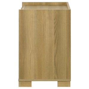 English Elm Lincoln Natural Two-Drawer Nightstand — Tidy Bedside Storage, Two-Tone Finish, Water-Resistant Surface B062P378405