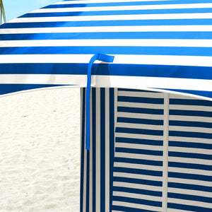 English Elm Outsunny 5.9' X 5.9' Portable Beach Umbrella Cabana With Uv Protection, Vents, Sandbags & Carry Bag W2225P174271-GIGA