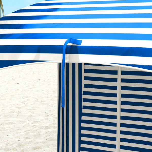 English Elm Outsunny 5.9' X 5.9' Portable Beach Umbrella Cabana With Uv Protection, Vents, Sandbags & Carry Bag W2225P174271-GIGA