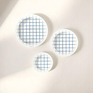 English Elm Talok Memory Board Wall Decor Set of 3 Round Grid Frames — Modern Wooden Photo Display for Home Gifts Blue B029P331448