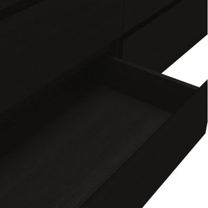 English Elm Seul Six Drawer Double Dresser Superior Top — 60.4" Wide Spacious Surface, Smooth All-Metal Rails, Sleek Design Black 36 L x 24 W x 6 H B128S00115