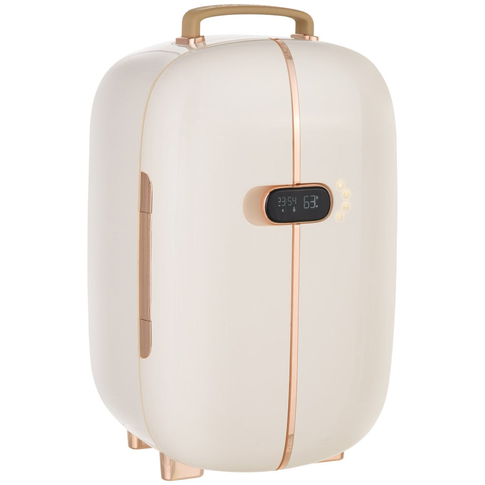 English Elm Homcom Skincare Mini Fridge 12l Led Display Silent Cooling Vanity Refrigerator White W2225P173963