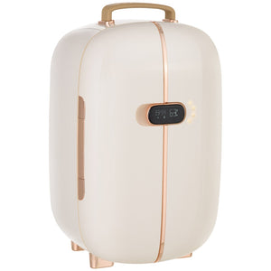English Elm Homcom Skincare Mini Fridge 12l Led Display Silent Cooling Vanity Refrigerator White W2225P173963