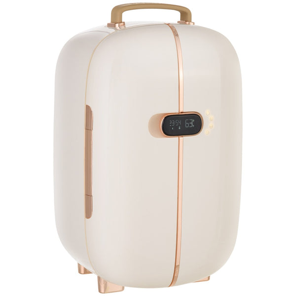 English Elm Homcom Skincare Mini Fridge 12l Led Display Silent Cooling Vanity Refrigerator White W2225P173963