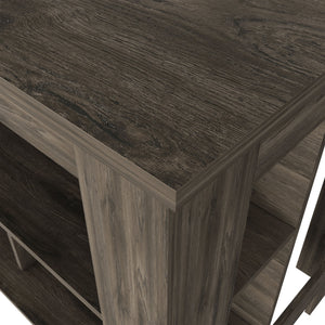 English Elm Brooklyn Kitchen Island With Three Concealed Shelves - Stylish Rustic Design For Storage & Prep B128P148881