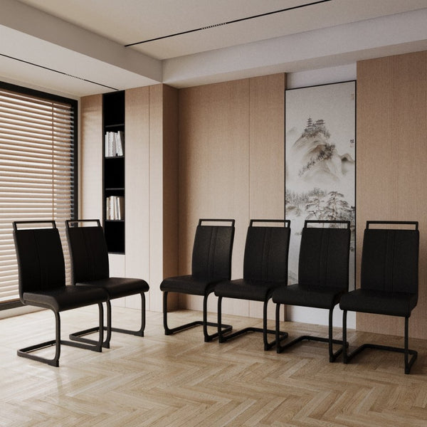 English Elm Modern White Faux Leather High Back Dining Chair Set Gold Base Elegant Seating W3732P495890