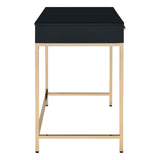 OSP Home Furnishings Alios Black Desk Black/Gold