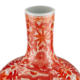 Biarritz Coral Fern Long Neck Vase