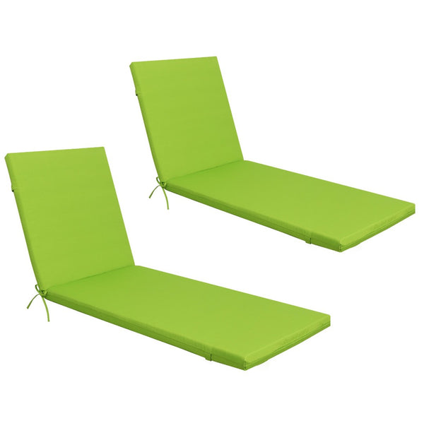 English Elm 2pcs Outdoor Chaise Lounge Cushion Set Polyester Uv Resistant Patio Seat and Back Pad W2911P286269