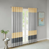 Madison Park Amherst Transitional Polyoni Pintuck Curtain Panel MP40-4371 Yellow