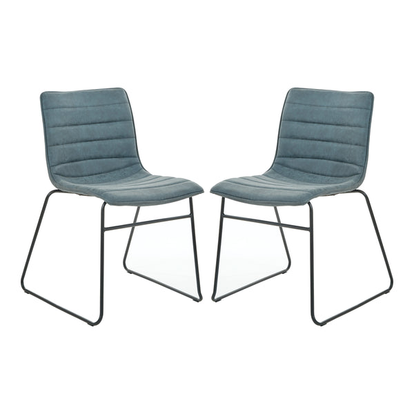 OSP Home Furnishings Halo Stacking Chair  - Set of 2 Navy