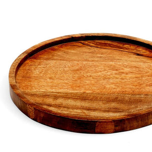 English Elm Wooden Mango Wood Cheese & Cutting Board 14x9 | Smooth Natural Finish, Generous Serving Surface, Ideal Gift B346P327332