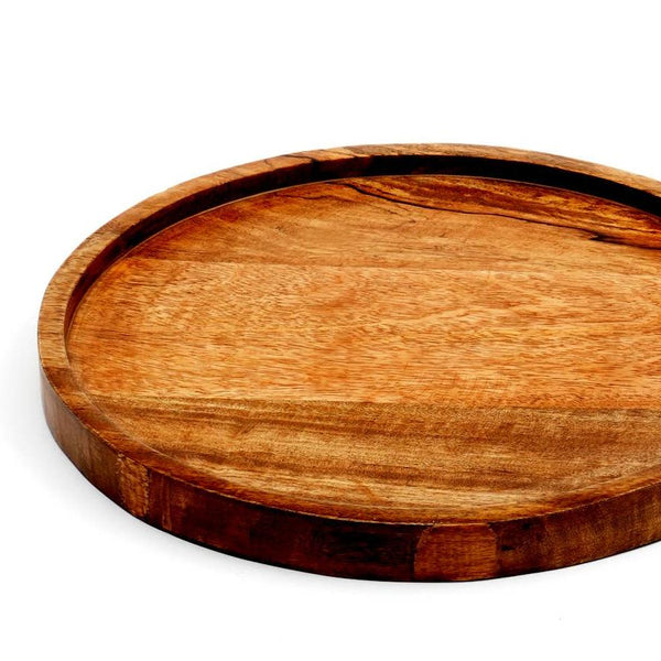 English Elm Wooden Mango Wood Cheese & Cutting Board 14x9 | Smooth Natural Finish, Generous Serving Surface, Ideal Gift B346P327332