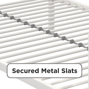 English Elm Isaiah Triple Twin Bunk Bed with Trundle, Metal Frame, Guardrails & Ladder — Space-Saving Sleep Solution B2733P384394