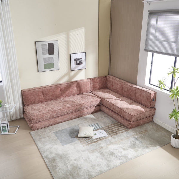 English Elm Coolmore Modular Chenille Sofa - Space-Saving, Versatile Design With Comfort Cushions & Side Pockets W1152P320499