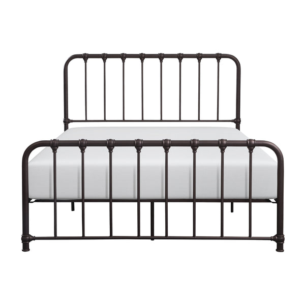 English Elm Metal Bed Bethany Queen Platform with Curved Headboard and Timeless Accent Joints for Stylish Rooms Bronze 67.75 L x 38.25 W x 4.5 H B011P265601