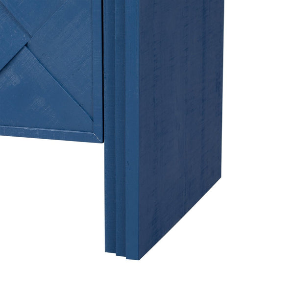 English Elm U_Style Luxury Multi-Functional Sideboard With Woven Wood Slats, Adjustable Shelves & Modern Design N711P269061V-GIGA