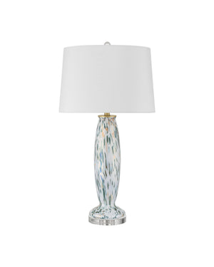 Currey & Company Motte Table Lamp - Mesmerizing Opalescent Glass Design With Elegant Shade, Perfect For Any Decor Multi,Color Glass ,Optic Crystal 6000-1013-currey-company