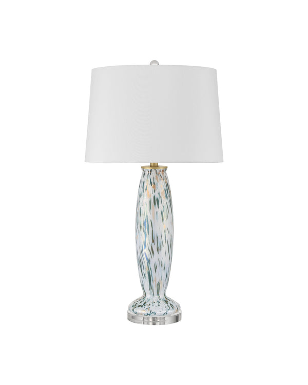 Currey & Company Motte Table Lamp - Mesmerizing Opalescent Glass Design With Elegant Shade, Perfect For Any Decor Multi,Color Glass ,Optic Crystal 6000-1013-currey-company