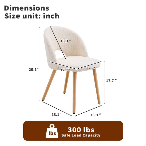 English Elm Restaurant Teddy Velvet Accent Chairs Set of 2 Ergonomic Solid Wood Legs White W3851P452844