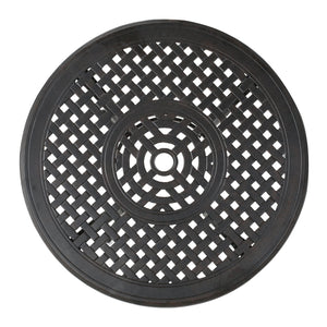 English Elm Christopher Knight Home® - Cast Aluminium BAR TABLE Bronze Lattice Patio Bar Table with Umbrella Hole, Rust‑Resistant Cast Aluminum Elegance N772P368205B