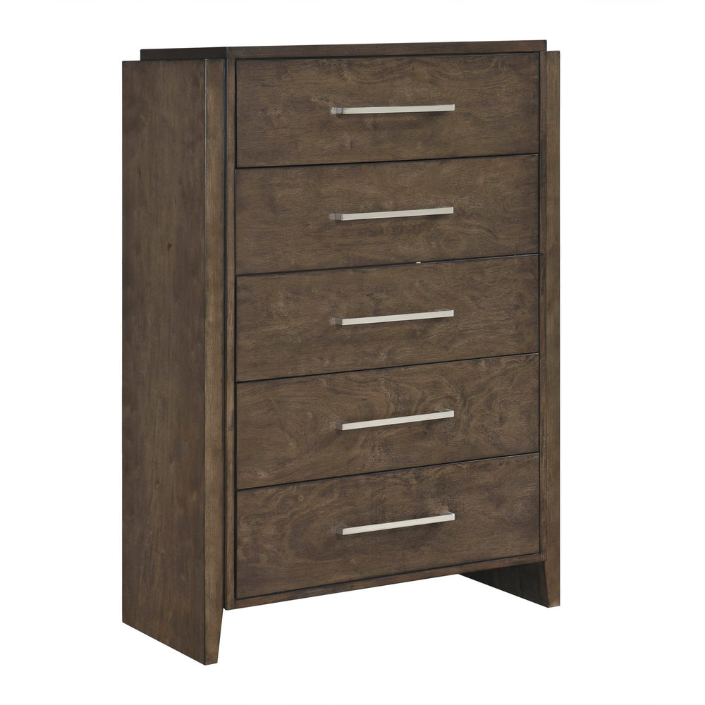 English Elm Classic 6-Drawer Dresser in Rich Wood Finish with Durable Rubberwood Build, Smooth Glides, Chrome Pulls Dark Walnut 38 L x 21 W x 55.5 H B011P339693