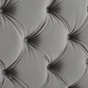 English Elm Jennifer Taylor Home - Brooklyn King Tufted Velvet Bed Set - Elegant Opal Grey Wingback Design For Cozy Luxury Retreat B2719P238195