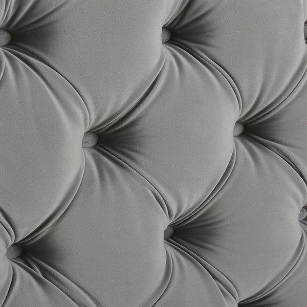 English Elm Jennifer Taylor Home - Brooklyn King Tufted Velvet Bed Set - Elegant Opal Grey Wingback Design For Cozy Luxury Retreat B2719P238195