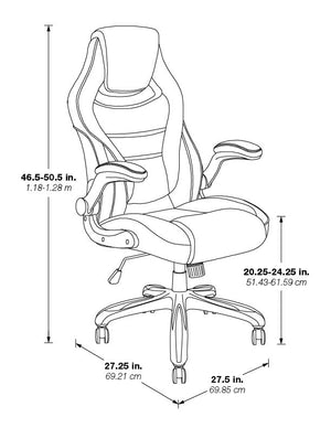 OSP Home Furnishings Xeno Gaming Chair White