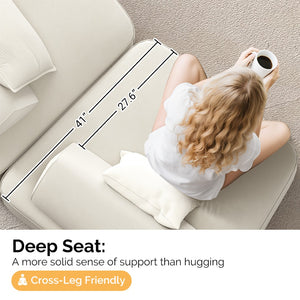 English Elm 139" Oversized Modular Chenille Sectional with Removable Backs and Deep Cloud Seating W3219S00011
