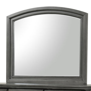 English Elm Meade Carved Wood Veneer Mirror with Low-Distortion Glass, 42"H x 36"W Decorative Statement Piece Gray 40.3 L x 46.6 W x 4.3 H B078P301546