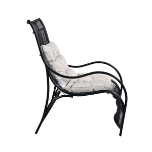 English Elm Christopher Knight Home® - 3 Piece Wicker Patio Set with Cloud-Like Cushions, Acacia Top Table, Rust-Resistant Steel Frame Beige+Black N780P209442B