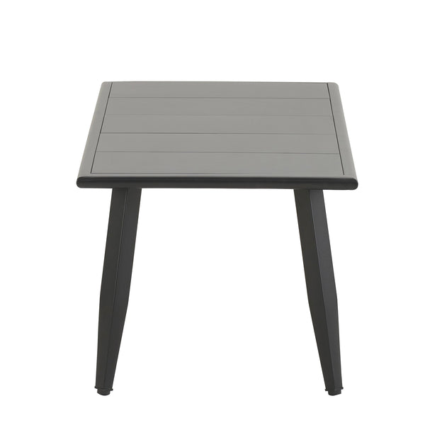 English Elm U_STYLE Heavy-Duty Outdoor Seating Set with Iron Table, Bench & Chairs — Patio, Lawn & Poolside Comfort Beige WY000439AAA