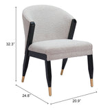 Pula Dining Chair Misty Gray 110001 Zuo Modern