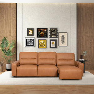 English Elm Grant Power Convertible Sofa Top Grain Leather Mid Century Queen Sleeper B183S00121