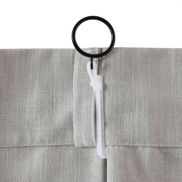 English Elm 2-piece Pinch Pleat Poly Linen Curtain Panels Tailored Formal Drape for Any Room Grey B035P482986