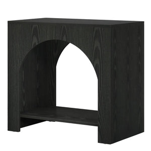 English Elm C-shaped Sofa Side Table Sliding Frame for Laptop Dining Tray in Compact Living Spaces T3971P462517