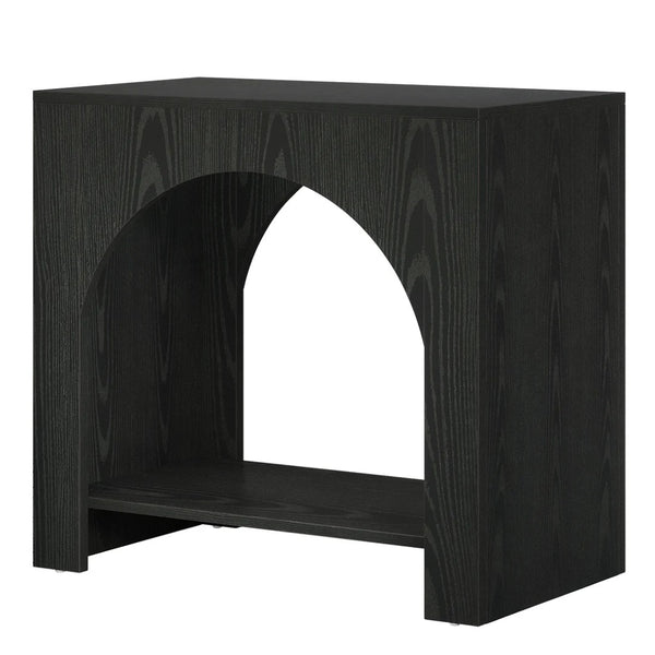 English Elm C-shaped Sofa Side Table Sliding Frame for Laptop Dining Tray in Compact Living Spaces T3971P462517