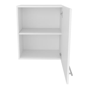 English Elm Wall Engineered Wood Cabinet with Single Door and Two Shelves for Kitchen Storage, Modern Durable Design White 25.59 L x 21.26 W x 4.33 H B097P250865