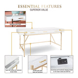 OSP Home Furnishings Broadway Desk White/Gold