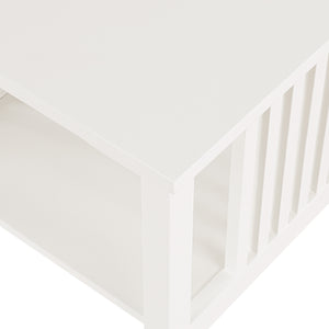 OSP Home Furnishings Sierra Mission End Table White Finish