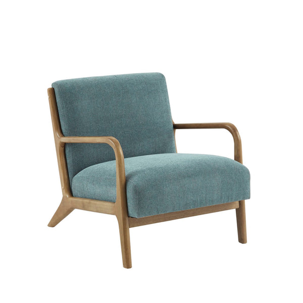 JLA Home INK+IVY - Mid-Century solid wood accent armchair with plush upholstery, ergonomic curved arms and timeless minimalist style Teal II100-0434