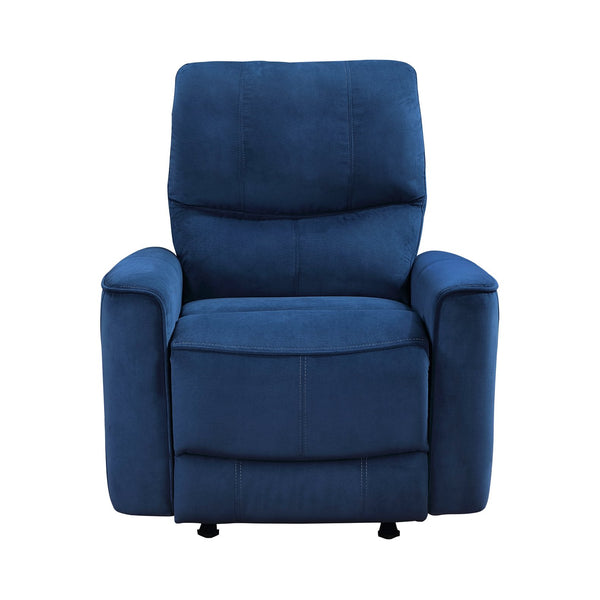 English Elm Modern Artem Power Rocker Recliner Velvet Upholstery with Gentle Rocking, Motorized Comfort and Style Navy 35.5 L x 30 W x 26.5 H B011P204080