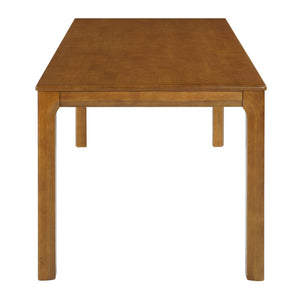 English Elm Solid Rubberwood Dining Table Thick Slab Top Seats 8 Modern Farmhouse Kitchen Walnut N768P427476W
