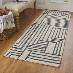 Feizy Rugs Gansett Hand Woven Wool Area Rug – Durable, Geometric Design Perfect For High-traffic Spaces Tan,Brown Wool T25t8011bgebrni68