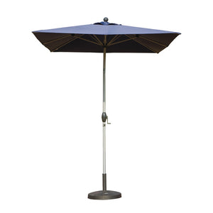 English Elm Rectangle Patio Umbrella With Crank Lift & Adjustable Tilt - Navy Blue Shade For Outdoor Spaces W1859P320955-GIGA