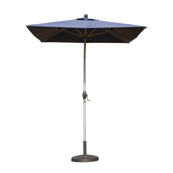 English Elm Rectangle Patio Umbrella With Crank Lift & Adjustable Tilt - Navy Blue Shade For Outdoor Spaces W1859P320955-GIGA