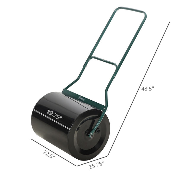 English Elm Outsunny 20-Inch Lawn Roller - Fillable 16 Gal Drum For Smooth, Level Lawns & Easy Garden Use W2225P174490-GIGA
